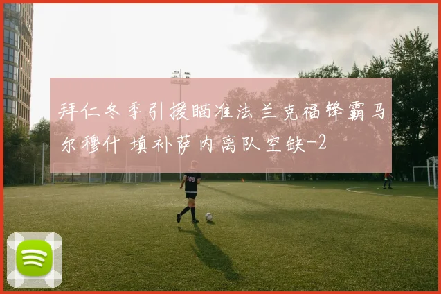 拜仁冬季引援瞄准法兰克福锋霸马尔穆什 填补萨内离队空缺